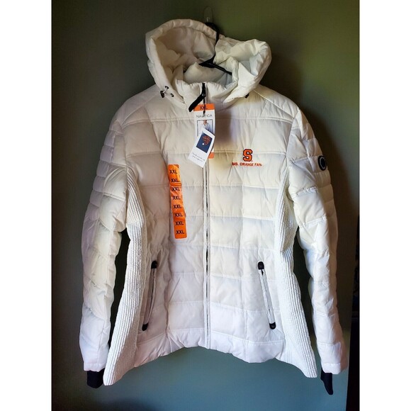 Nautica Syracuse University Women's XXL Water Resistant Puffer Zip Jacket Hood - Picture 1 of 16
